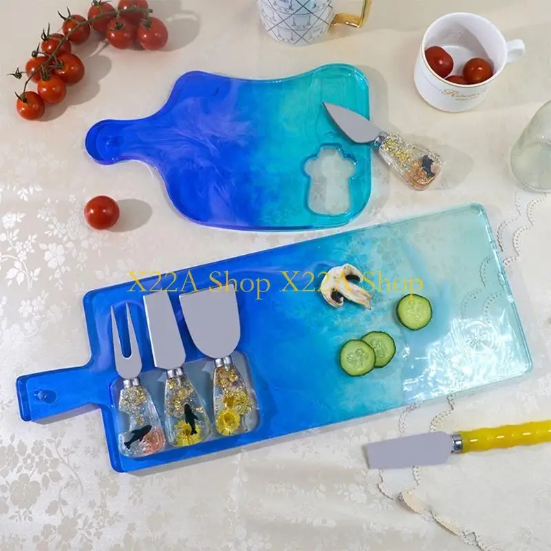 Unique Creative Casting Mold Resin Paddle Mold Knife Fork Flat Shovel Silicone Mold