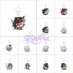 New Honkai: Star Rail Robin Boothill Keychain Cute Cartoon Anime Pendant Key Ring Backpack Jewelry Accessories Gift Game Badge