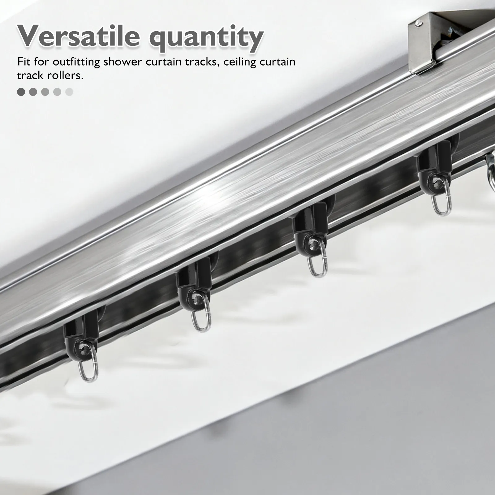 

50 шт. роликов-глайдеров с двойными колесами для карнизов, потолочных направляющих, оконных и душевых систем, сменные глайдеры