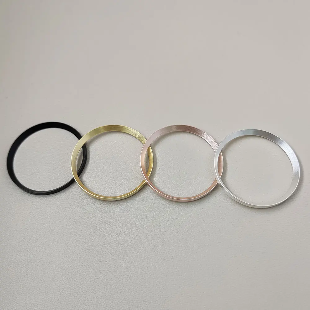 Mịn Kết Cấu Đồng Hồ Bên Trong Chương Nhẫn, không Thấm Nước Hoa Hồng Vàng/Bạc/Vàng/Vòng Kim Loại Màu Đen Cho NH35 NH36 SKX007 SKX009