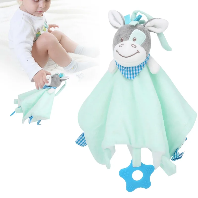 Cobertor de segurança do bebê mordedor infantil cobertores calmantes pelúcia animal consolador brinquedos # 3 # 1