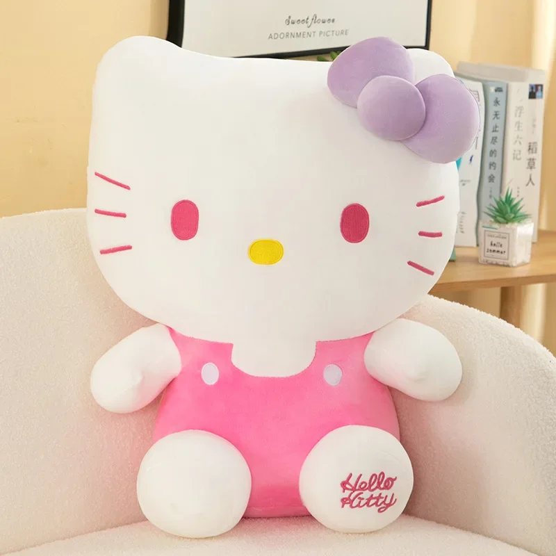 Sanrio hello kitty brinquedo de pelúcia bebê pelúcia animal lance travesseiro decoração do carro anime boneca para crianças meninas presente aniversário