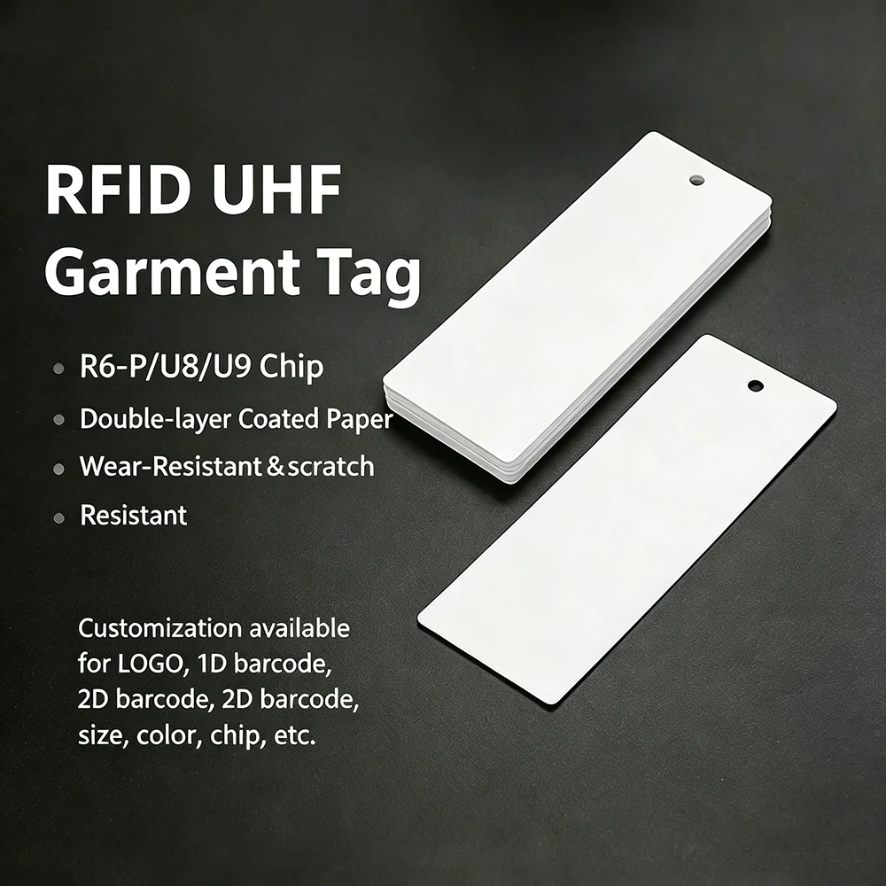 RFID UHF Garment Hang Tag 860-960MHz RF Smart Tags Long-Range NXP U8/R6P Shoes Handbag Label ISO18000-6C High Quality 20pcs