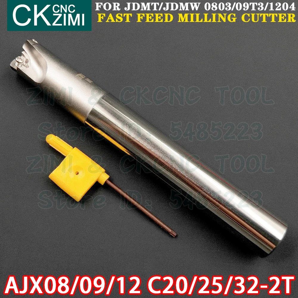 AJX08 AJX09 AJX12 C20/C25/C32 150/200/250/300mm 2T Fast Feed Milling Tool Holder Milling Cutter Indexable Tools for JDMW Inserts