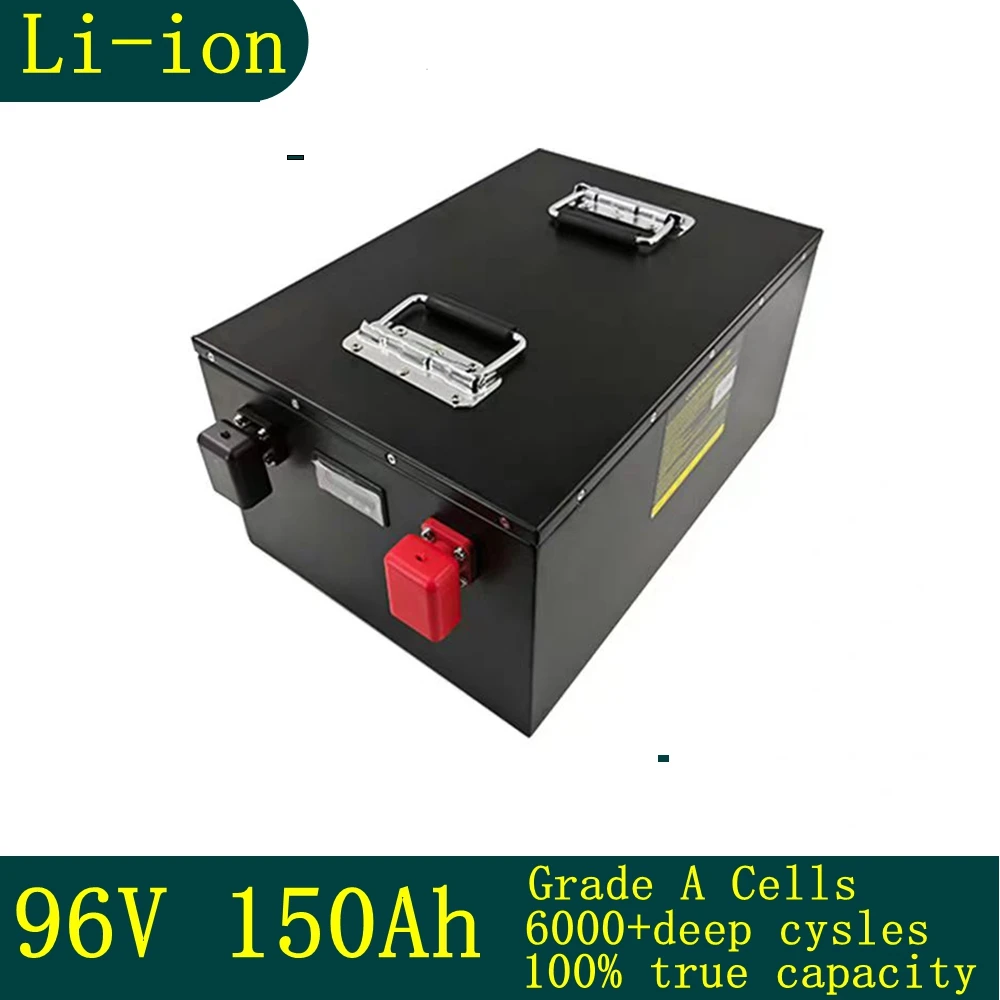 

96v 150ah lithium ion Rechargeable battery for Excavator bus Golf cart vehicle Waterproof RV AGV aravan inverter + 10A Charger