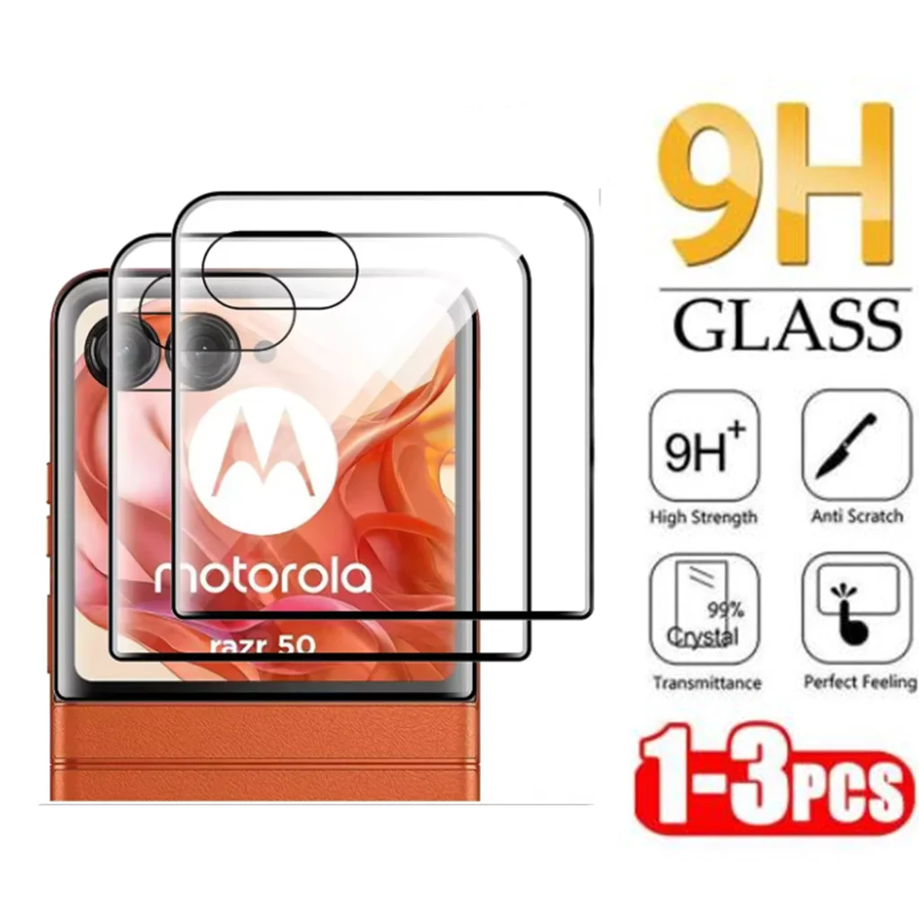 3D gebogenes gehärtetes Glas FÜR Motorola Razr 60 Ultra gehärtetes Glas Abdeckung Razr60 Pro 50 Razr + 2024 2025 Displayschutzfolie