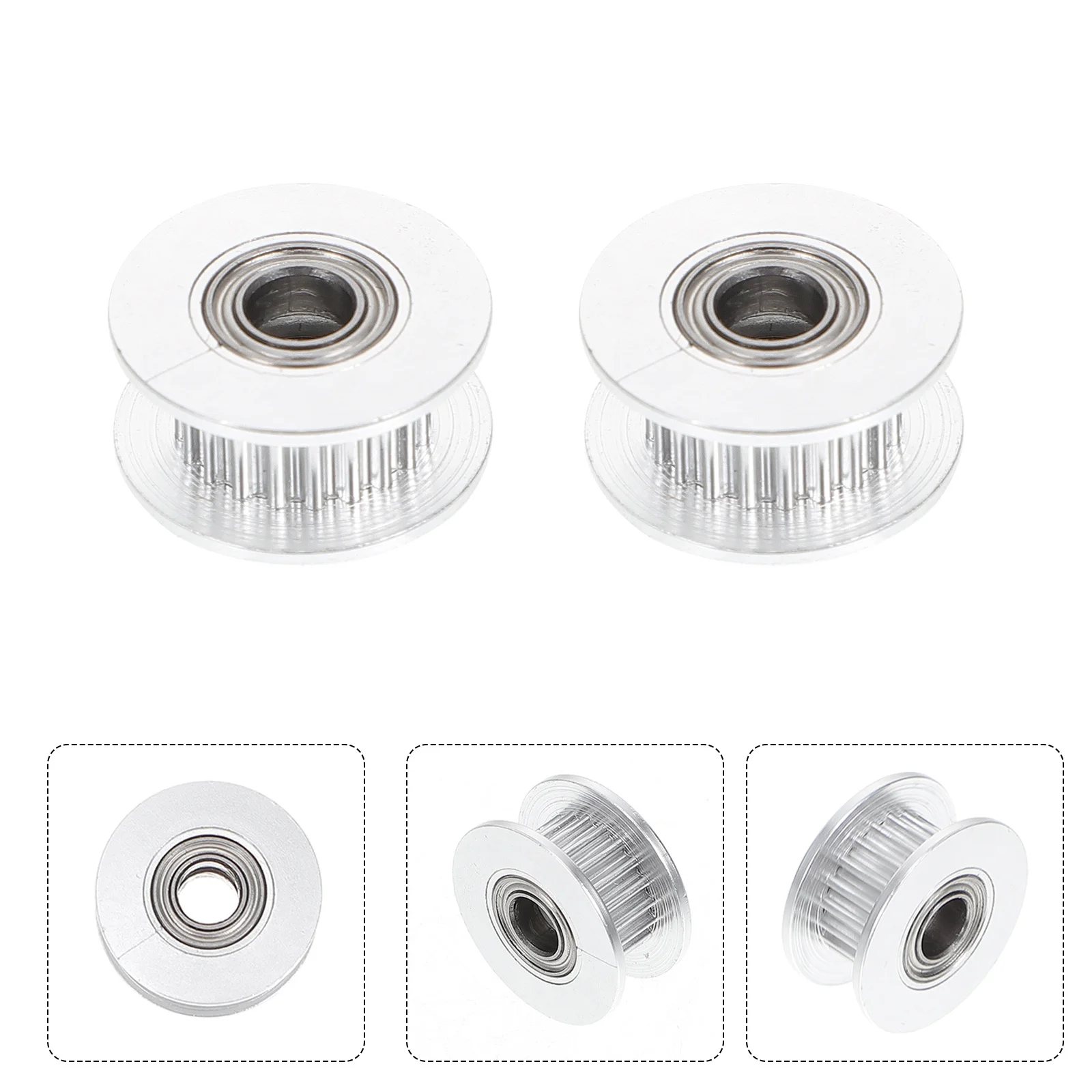 ลูกรอกไทม์มิ่ง Gt2 ความแม่นยำสูง 5 ชิ้น ทำจากอลูมิเนียมอัลลอยด์ 20 ฟัน รูขนาด 5 มม. สำหรับเครื่องพิมพ์ 3 มิติ เครื่อง CNC และเครื่องกัด