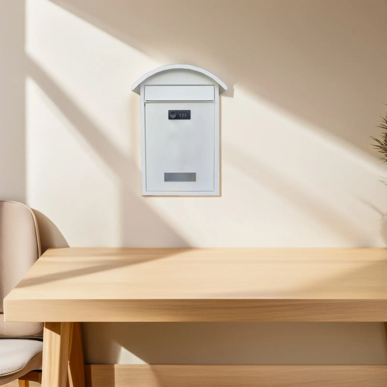 Locking Wall Mount Mailbox Password Security Mailbox Outdoor Lockable Metal Mail Holder Wall Mounted Letter Box