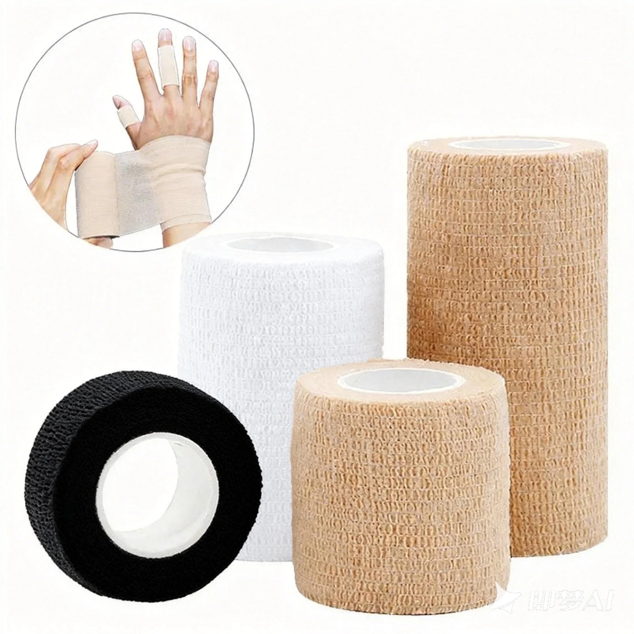 1-10 Rolls Elastic Breathable Medical Adhesive Bandage Self Adhesive Tape Beige Wrap For Wrist Ankle Finger Sports First Aid