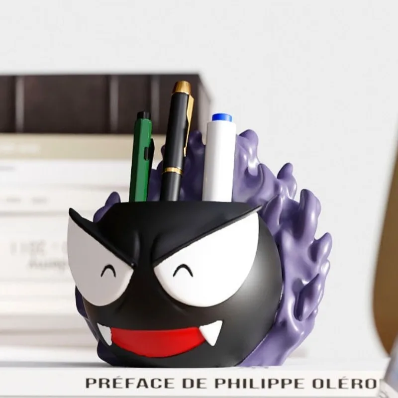 porte-stylo-en-resine-pokemon-gastly-design-de-personnage-d'anime-kawaii-boite-de-rangement-de-papeterie-de-bureau-jouet-de-decoration-de-chambre-de-dessin-anime