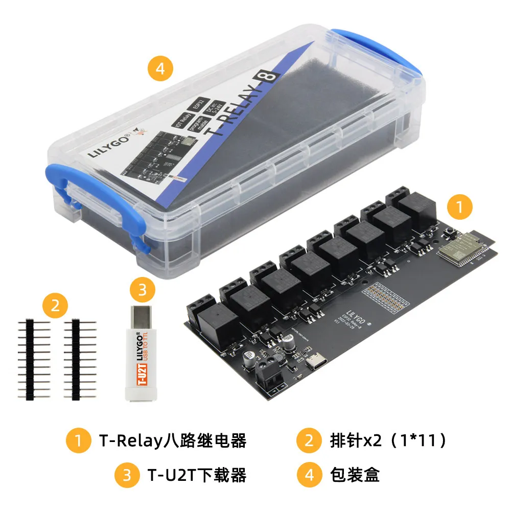 LILYGO T Relay ESP32 eight way 5V relay WiFi Bluetooth IoT control development board