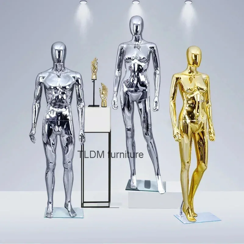 Electroplating Model Wedding Dress Model Mannequin for Women's Clothing Props Dummy Model Display Stand Mannequin Holder