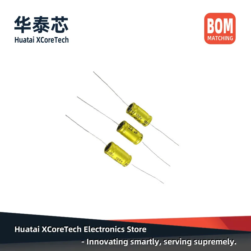 10PCS Non-polar Axial Aluminum Electrolytic Capacitor horizontal 100V 1UF 1.5UF 2.2UF 3.3UF 4.7UF 5.6UF 6.8UF Tweeter Divider