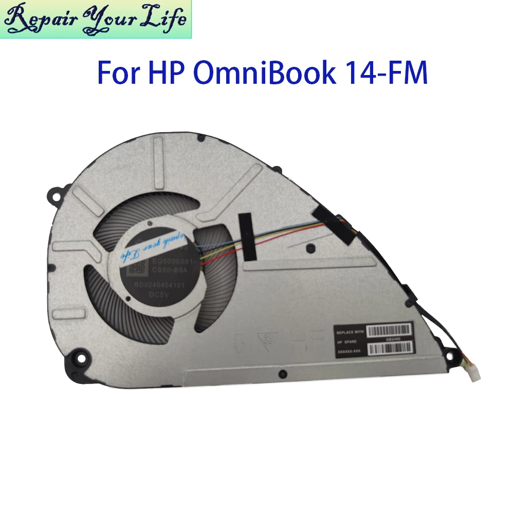 

Вентилятор охлаждения процессора для HP OmniBook X Flip 14-FM TPN-164 165 P31113-001, кулер для ноутбука, радиатор EG50050S1-CS50-S9A 023101040011