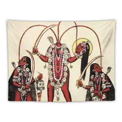 Tapiz de diosa Chinnamasta Shiva Kali, decoración colgante de pared para dormitorio, adornos para habitación