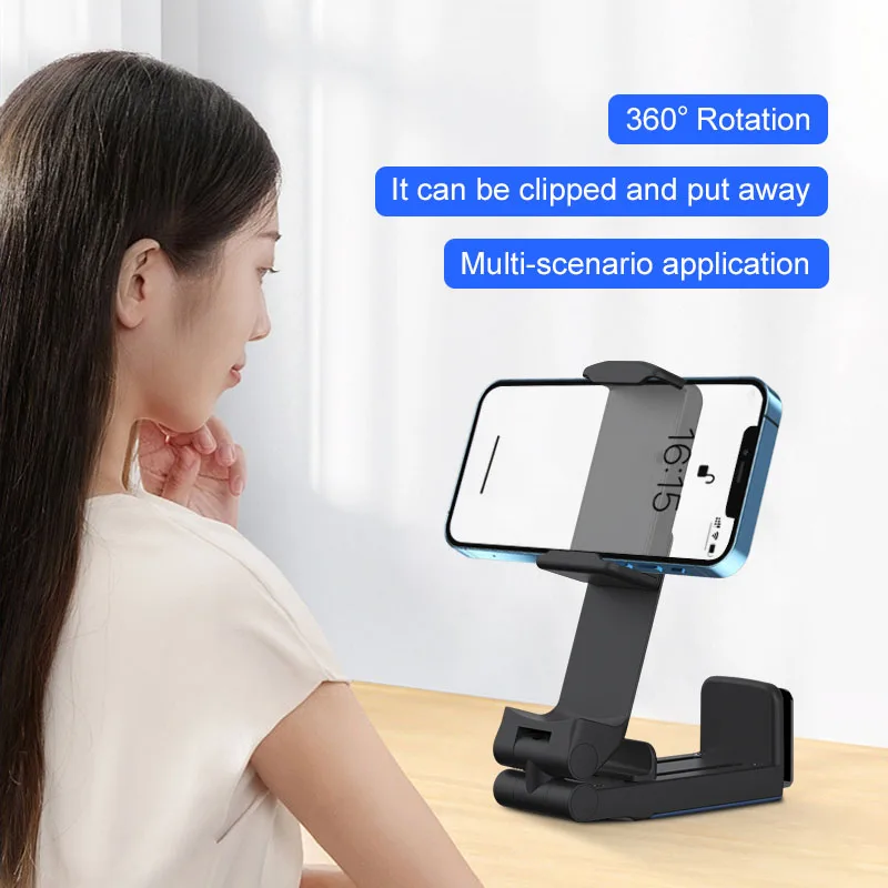 Multifunction Phone Holder Travel Stand 360 Rotate Foldable Bracket Adjustable Headphone Holder Tablet Stand Mount in Car Clip