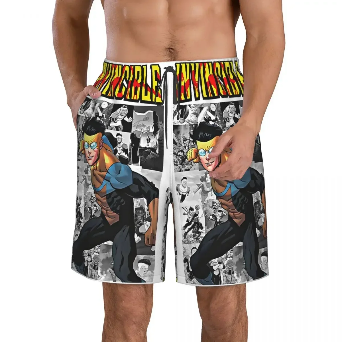 Invincible TV Show Mark Trunks Beach Board Shorts Casual Quick Dry Swimming Summer Men Pants