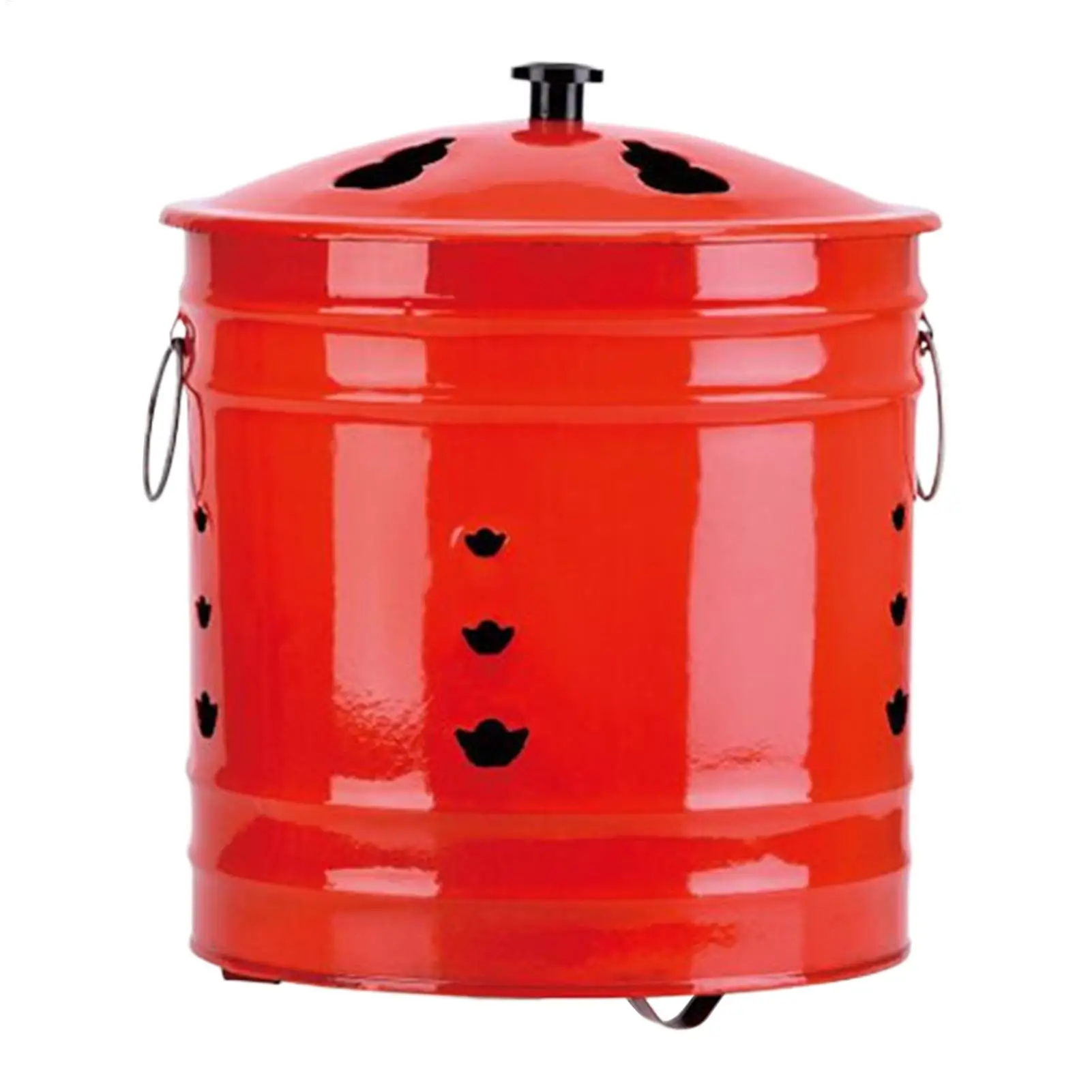 Fire Pit with Lid Spark Proof Burn Barrel for Outdoor Garden Beach Camping Backyard Deck Rustic Fire Bowl Heat resistant Bucket
