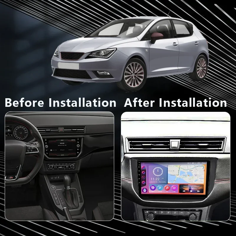 QSZN  Car Radio For Seat Ibiza Arona 2017 - 2021 2K QLED Android 13Multimedia Video Player GPS 4G CarPlay Auto Wireless Stereo