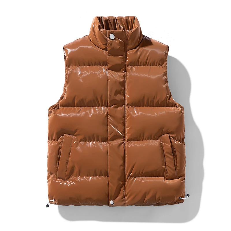 

Glossy Wash-Free Cotton Vest Men's Style Autumn Winter New American Trendy Brand Casual Thick Warm Sleeveless Shoulder Pad Ja...