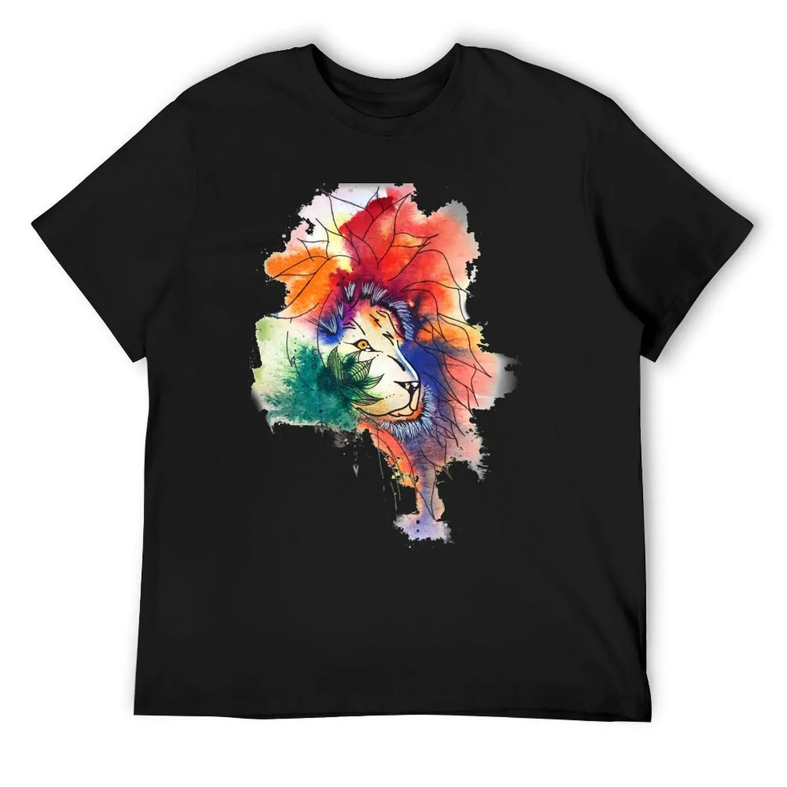 Lion Aquarelle Julie Formation T-Shirt sports fans customizeds shirts men graphic