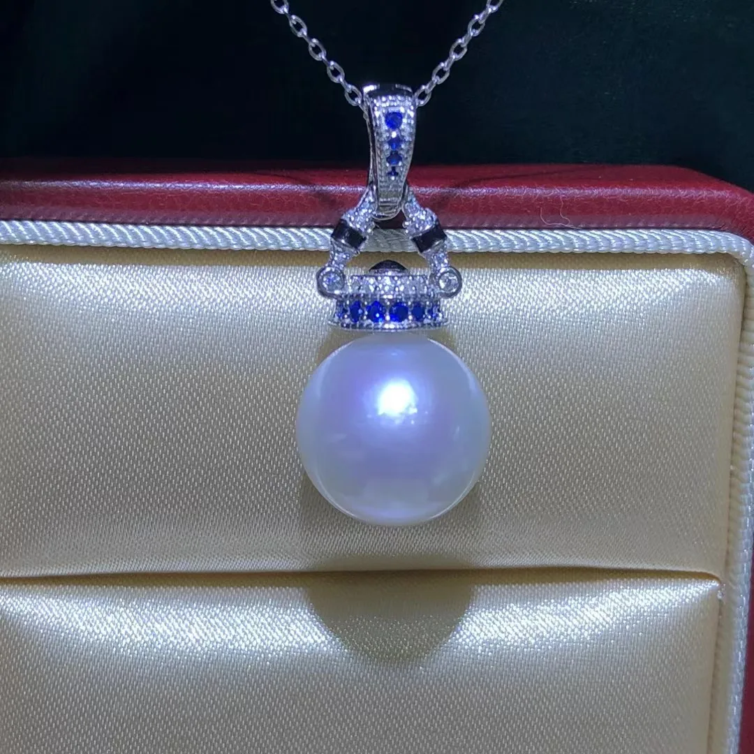 

Оптовая продажа, подвеска из стерлингового серебра S925, базовые крепления, фурнитура, детали, аксессуары для жемчуга 13-14 мм, 5 шт./лот