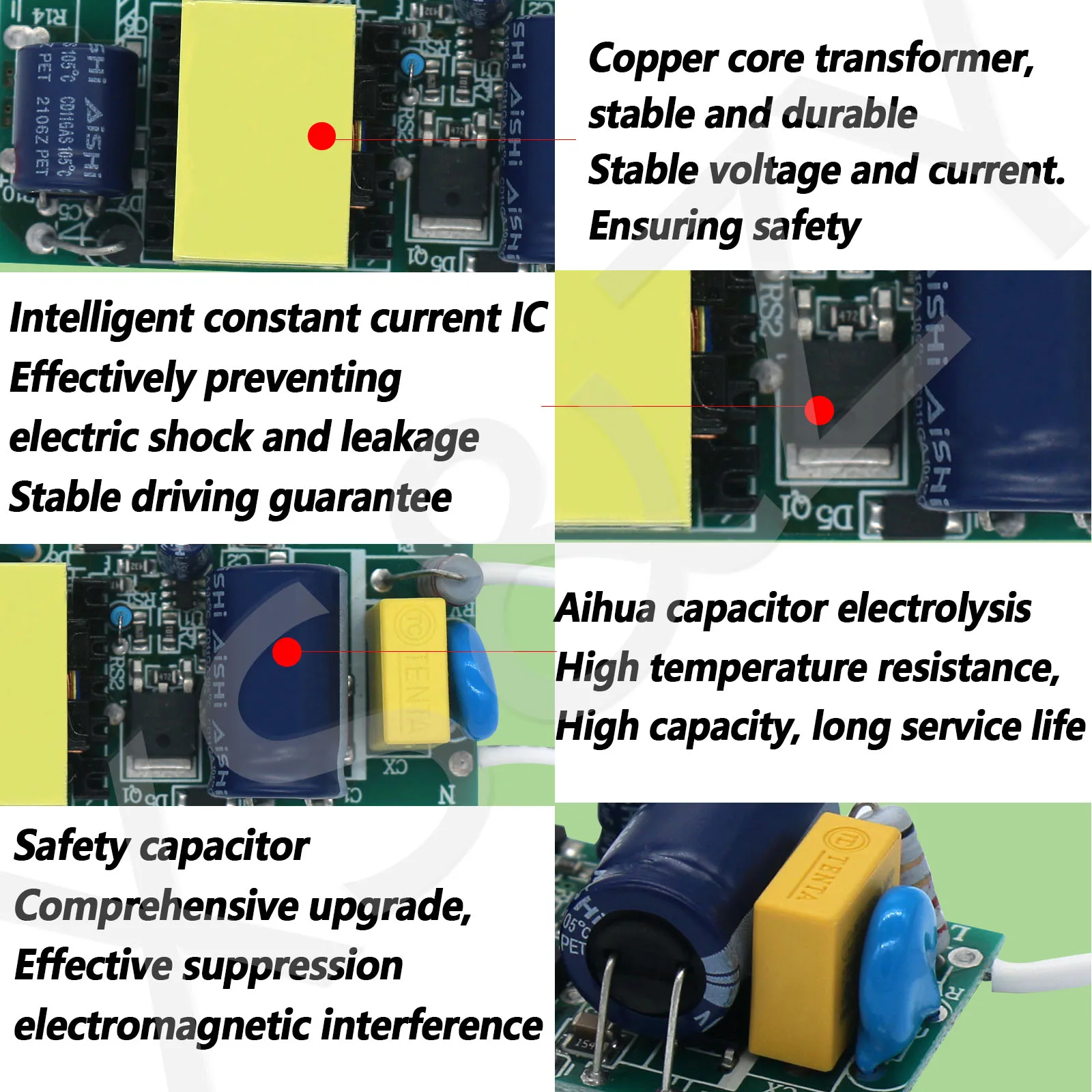 1-3W 4-7W 8-12W 15-18W 20-24W 25-36W LED Driver Power Supply Built Constant Current Lighting AC85-265V 200mA  isolate Transforme