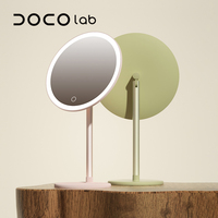 DOCO Makeup Mirror Mini Desktop LED Light High Quanlity Metal Texture Perfect for Gift Giving