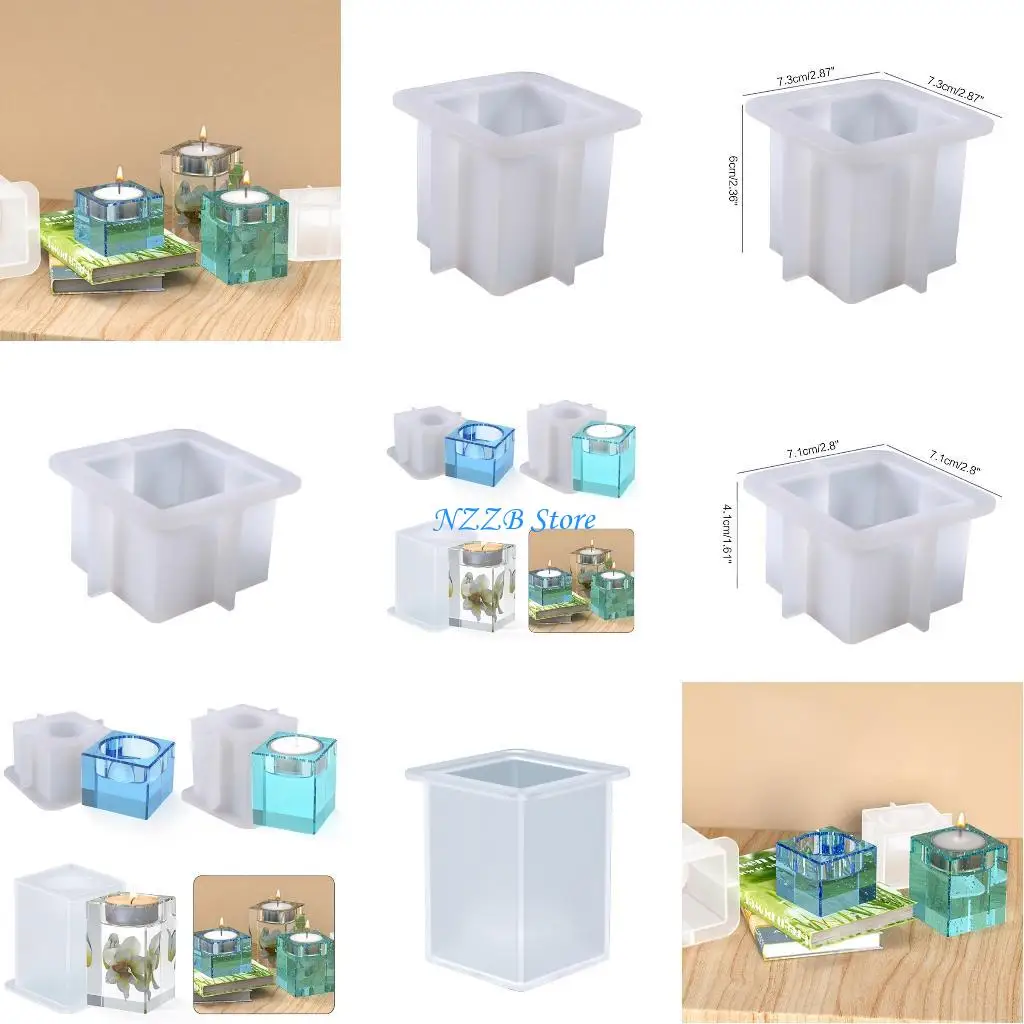 

T21F Silicone Resin Mold Crystal Epoxy Mould Handmade Holder Silicone Molds