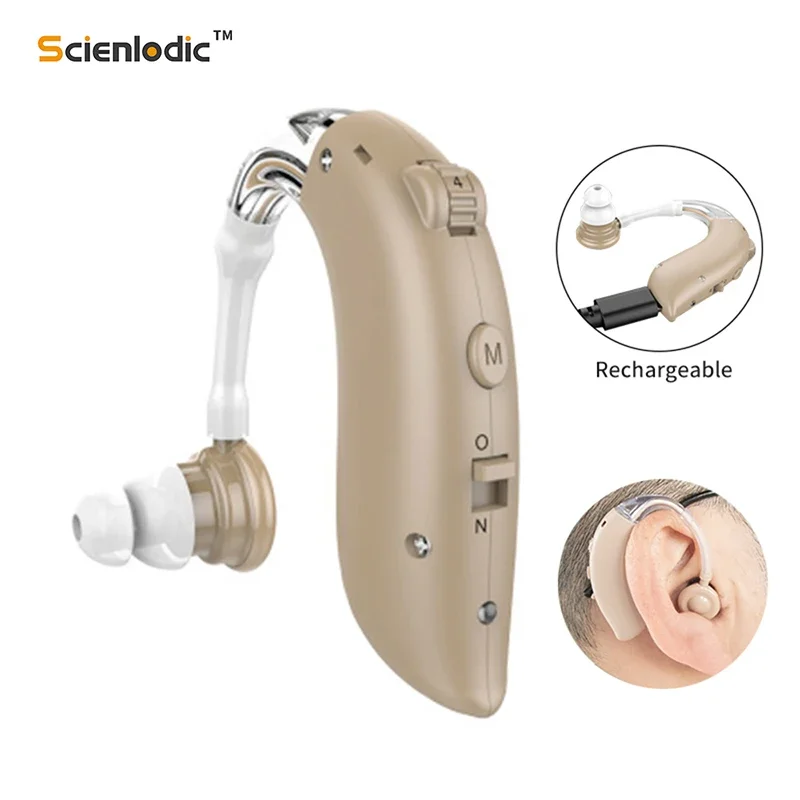 

BTE Rechargeable Hearing Aids Ear Sound Amplifier Adjustable Sound Hearing Amplifier for Elderly Hearing Loss