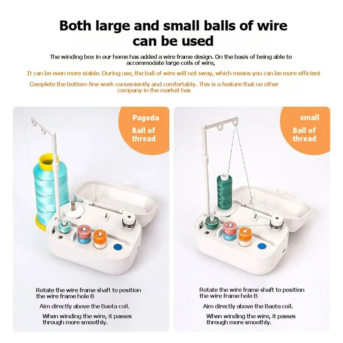 Bobbin Winding Machine with Lid Automatic Electric Bobbin Winder Thread Winding Machine Sewing Accessory
