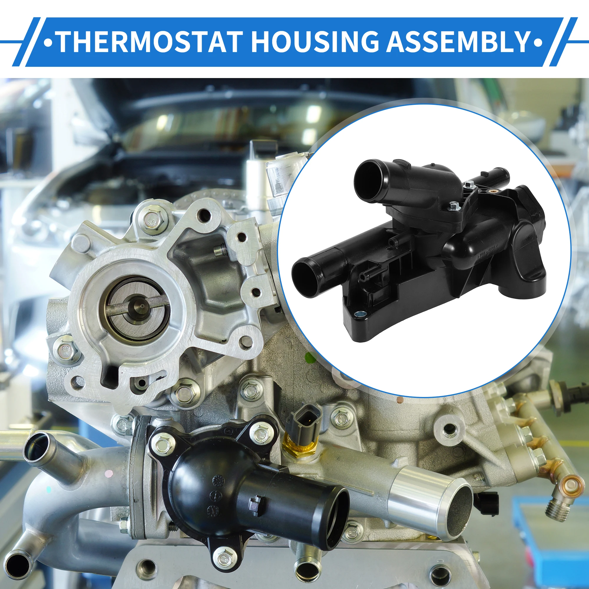 

X Autohaux No 256002G600 Корпус термостата в сборе с датчиком для Kia Rondo 2008-2010