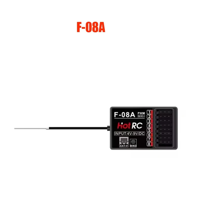 HOTRC 2,4 GHz F-04A F-06A F-08A F-01A F-04AT F-06AT F-08AT F-01AT mit Gyro Licht 4/6/8Ch Rc Empfänger für Hotrc Rc Sender