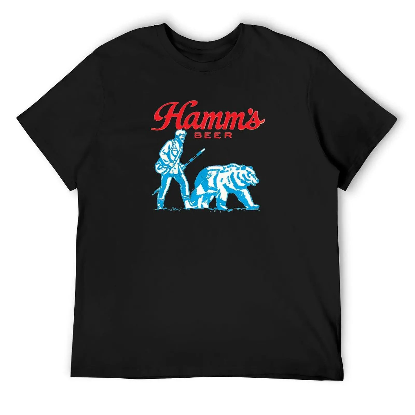 Vintage faded Hamms Beer T-Shirt anime figures cotton graphic tees shirts graphic tee men