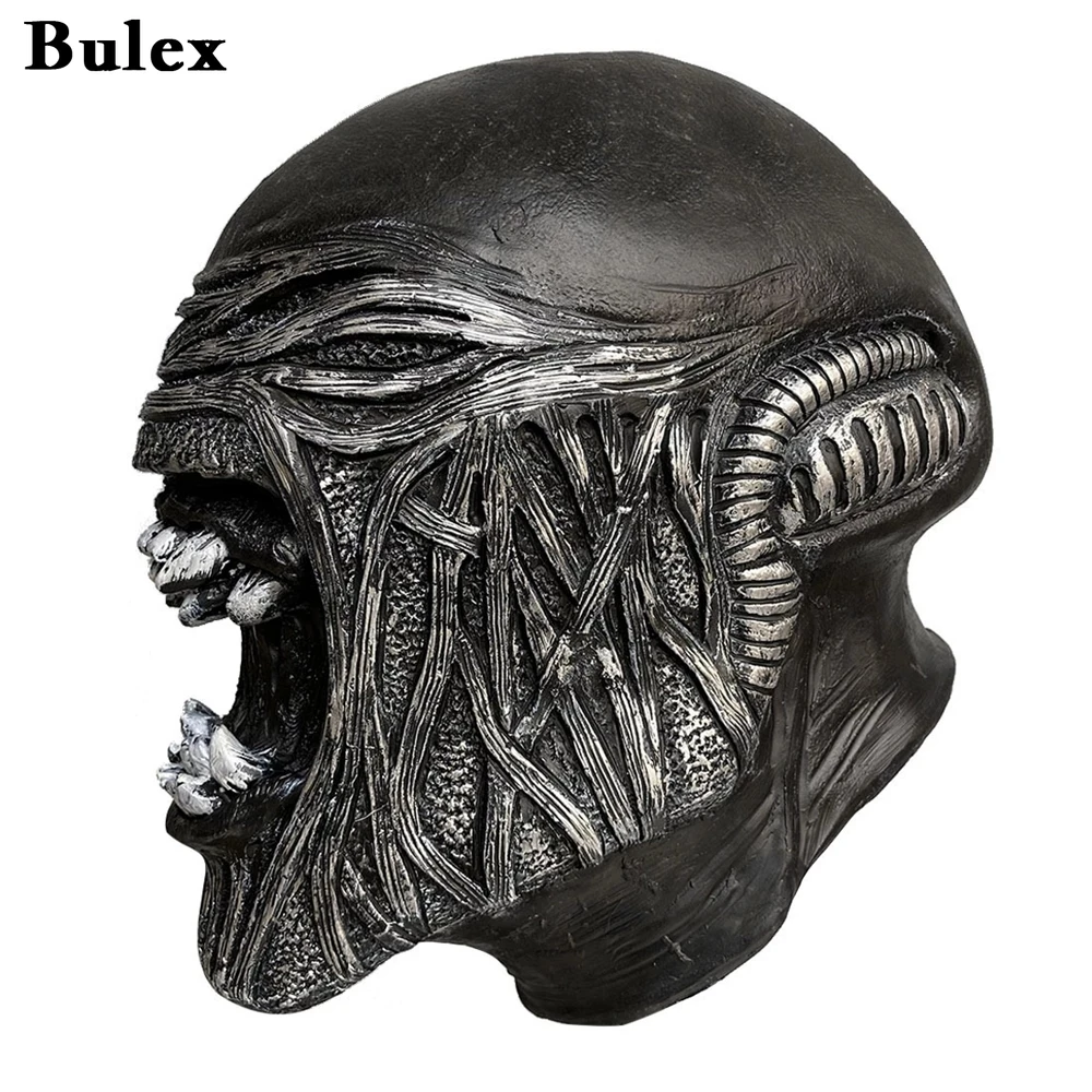 Bulex Alien Predator Cosplay Latex Mask Horror Helmet Monster Masks Halloween Masquerade Party Carnival Costume Prop