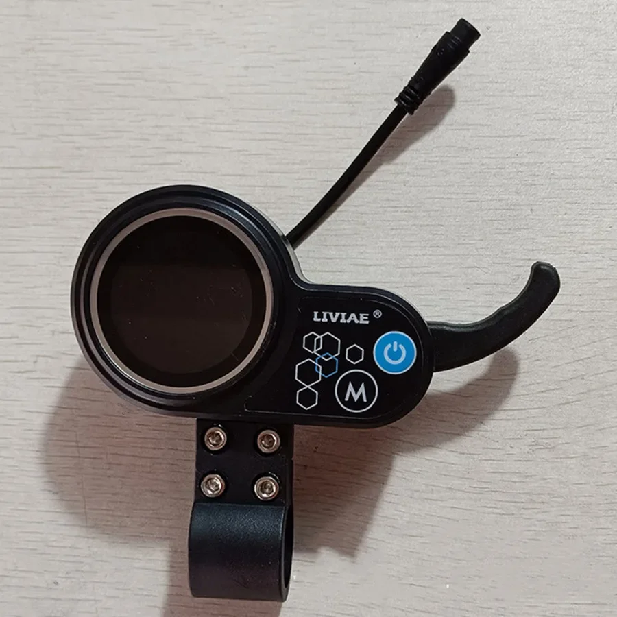 LIVIAE Throttle Accelerator Speed Adjustable Electric Scooter Meter 6 Pin Display for Electric Scooter Dashboard