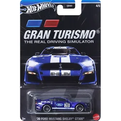 Original Hot Wheels Car Gran Turismo 20 Ford Mustang Shelby GT500 Toys for Boy 1/64 Diecast Metal Vehicles Model Birthday Gift