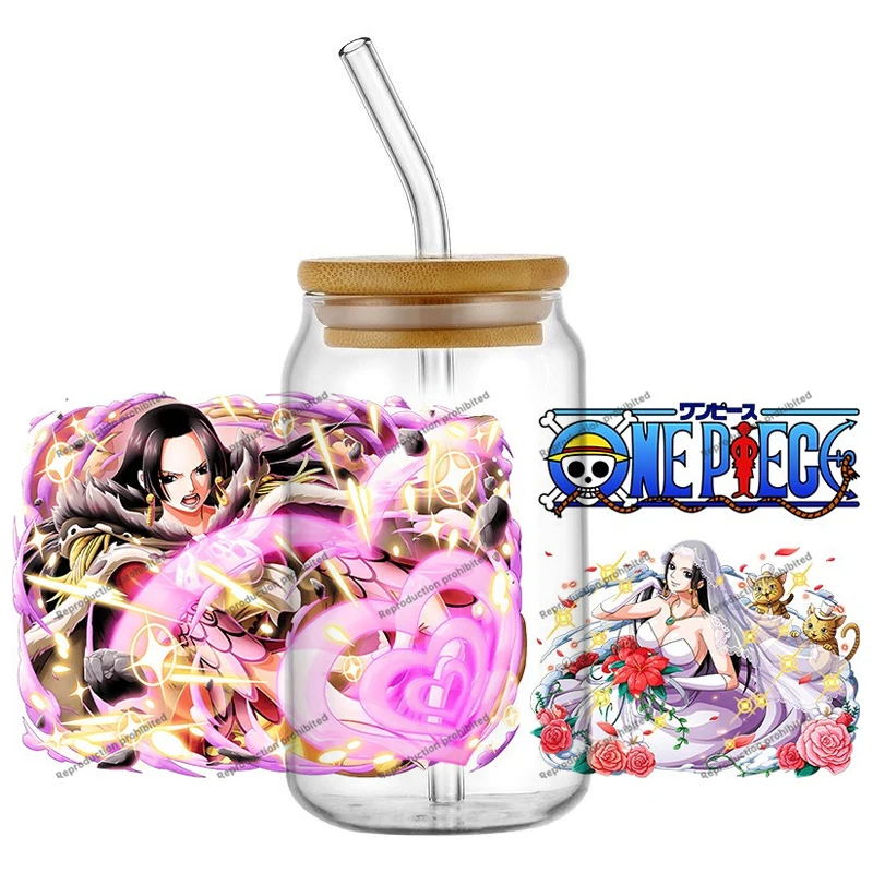 Popular Classics Anime One Piece Fashion 16oz UV DTF 3D Transfer Sticker Decals Wraps Glass Can Cups Creative Craft DIY view 6