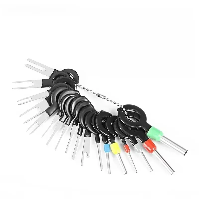 For Connector Pin Extractor Kit Keys Automotive Plug Pulle 11/18/26Pcs Car Terminal Removal Repair Tools Electrical Wiring Crimp