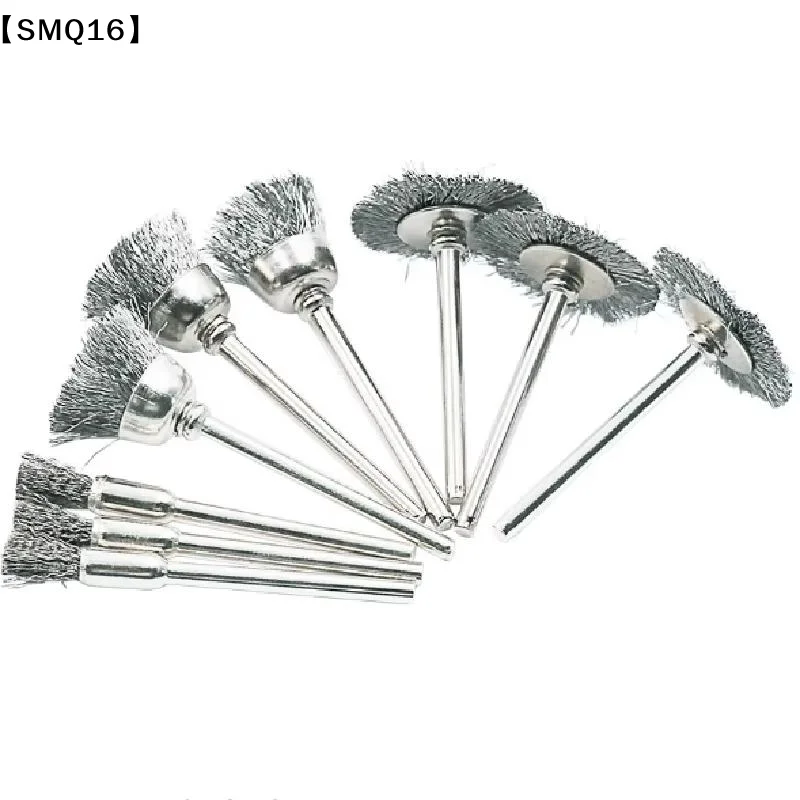 9Pcs Mini Steel Wire Brush Drill Rotary Tool Cleaning Brush Wheel Metal Rust Removal Polishing Disc【SMQ】