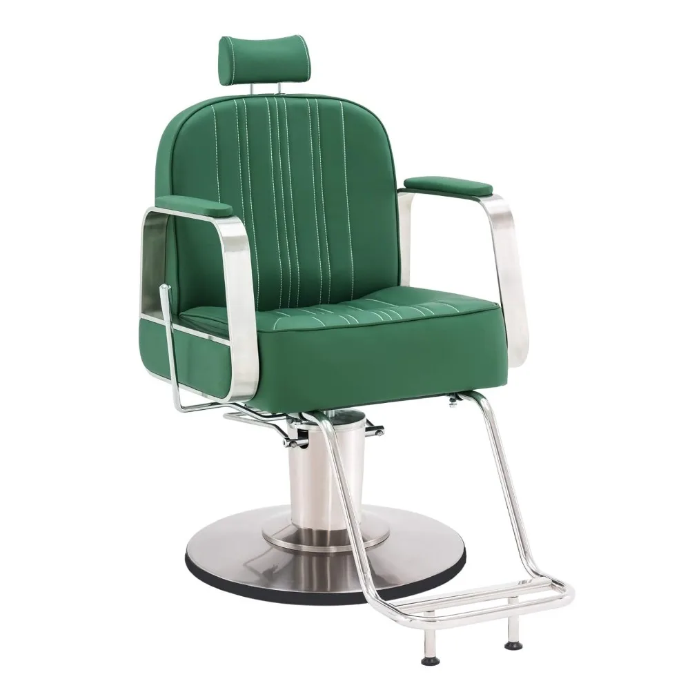 

Salon Chair for Hair Stylist, All Purpose Hydraulic Barber Styling Chair, Beauty Spa Equipment 8548 (Green)