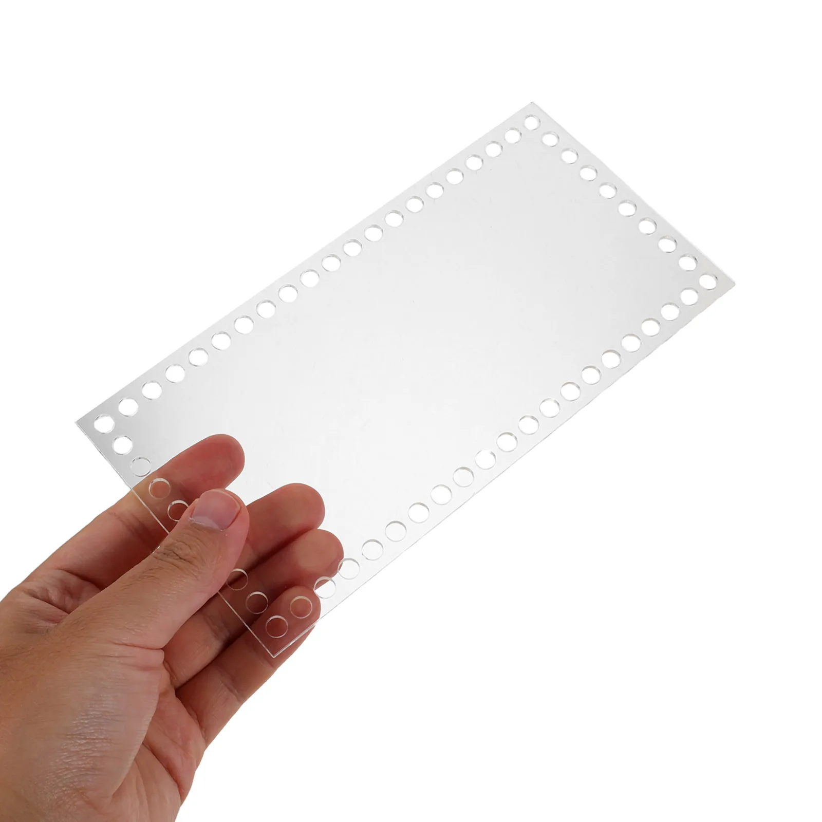 10Pcs Clear Acrylic Rectangle Bag Bottom Shaper 2Mm Thick Crochet Handbag Basket Base DIY Knitting Purse Making Components