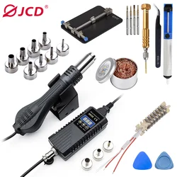 JCD Hot Air Gun 8858 Micro Rework Soldering Station LCD Digital Hair Dryer For Soldering 220V 750W Heat Gun Welding Repair Tools