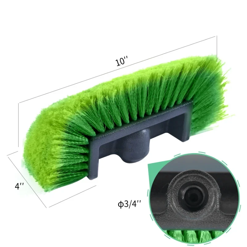 Car Automatic Telescopic Long Rod Spray Water Brush Auto Windshield Window Wipe Glass Cleaner Washing Tool (Green Color )