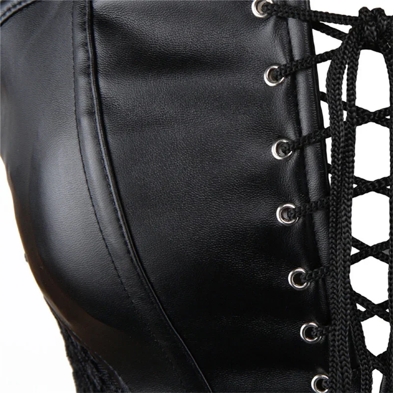 Women Faux Leather Corset Dress Gothic Punk Bustiers with Skirt Sexy Party Dressing Slim Shaper Corselet Costume