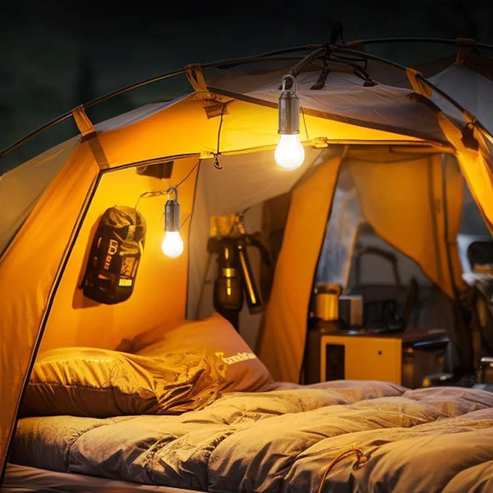 3 Modes LED Camping Light Outdoor Lighting Portable Super Emergency Light USB Charging Hook Up Camping Tent Atmosphere Lamp