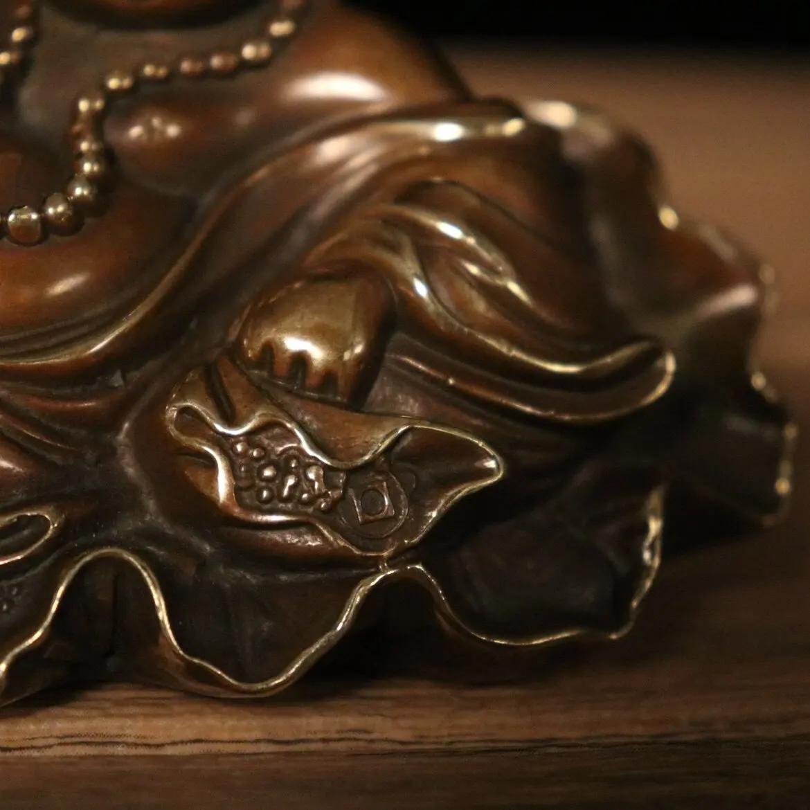 Sitting Maitreya Brass Maitreya Bodhisattva Statue Smiling Buddha Big Belly Buddha Home Store Worship