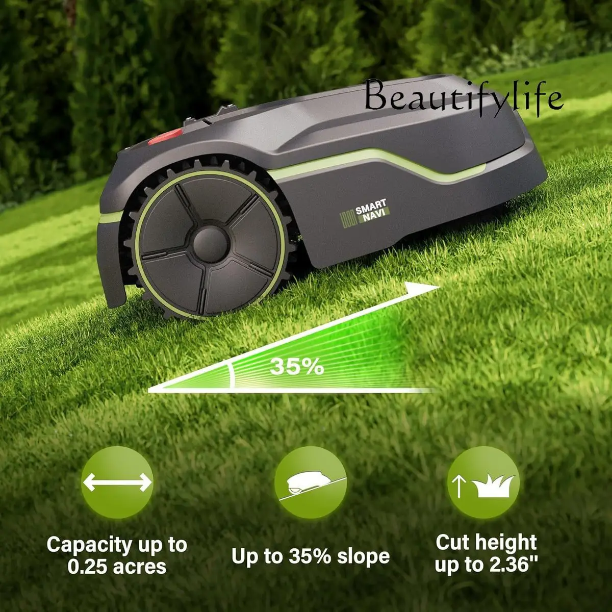 SS الذكية روبوت جزازة العشب التلقائي روبوت جزازة العشب مع نظام تحديد المواقع ل 600m2 حديقة التطبيق التحكم مخصص الطريق جزازة العشب الروبوتية