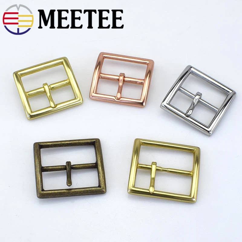 

Meetee 40/45mm Pure Copper Belt Buckle Stainless Steel Metal Belts Buckles Head Needle Pants DIY Jeans Waistband Accessories