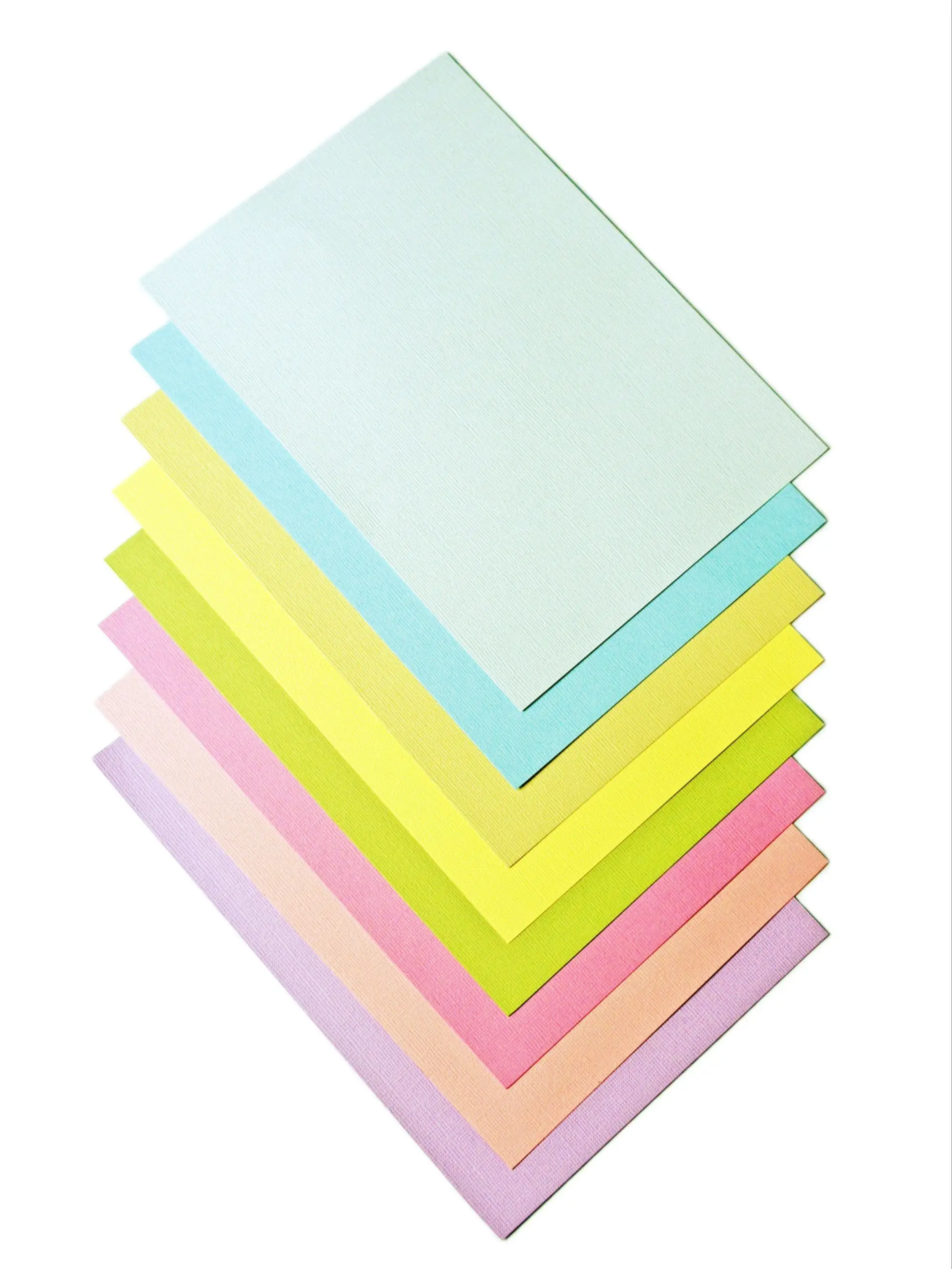 Pastels Textured Cardstock A4 PK16 Dye Based Color Heavy Cardboard 216gsm For DIY Crafts, Card Making and Scrapbooking